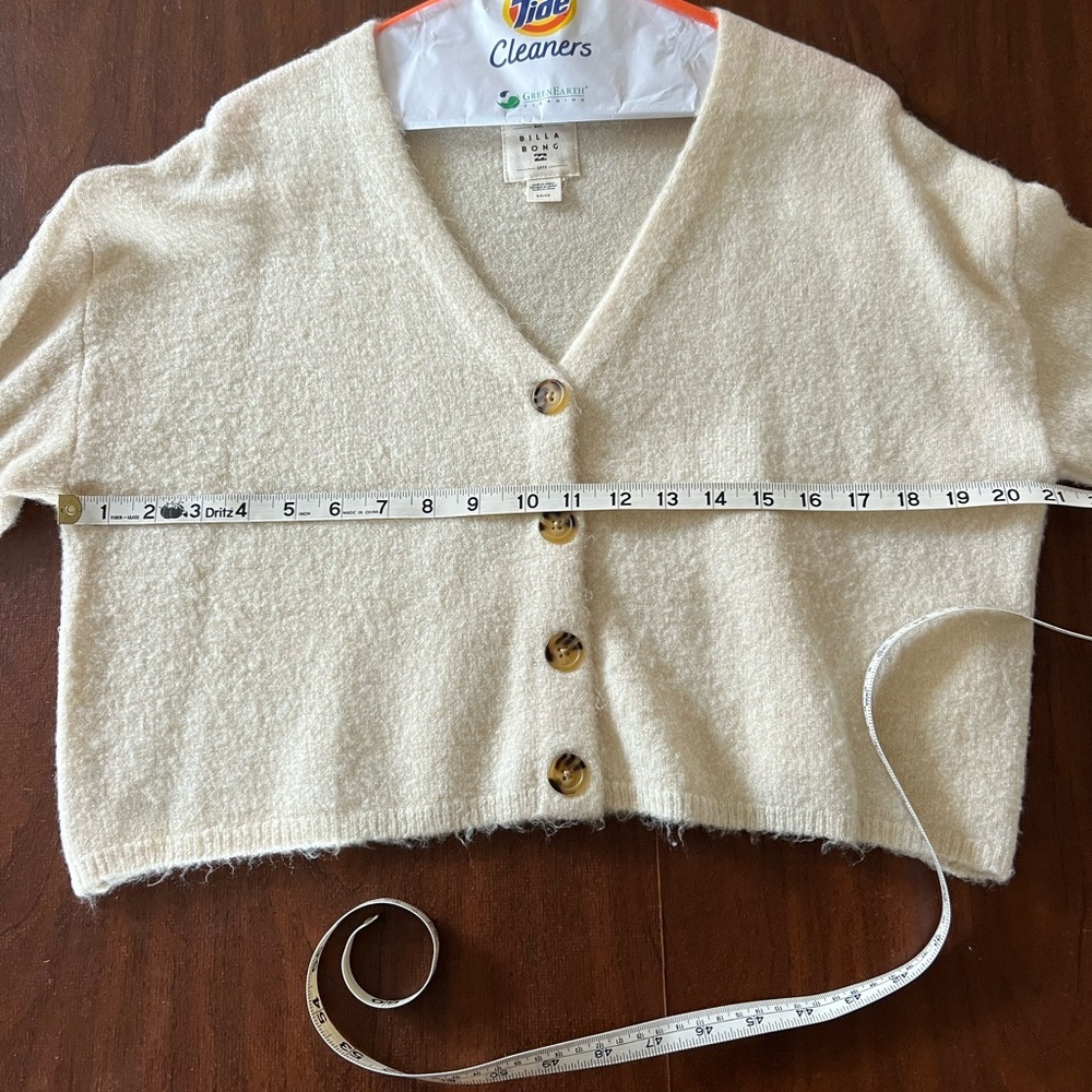 Billabong Short N Sweet Cropped Cardigan Sweater - Picture 6 of 8